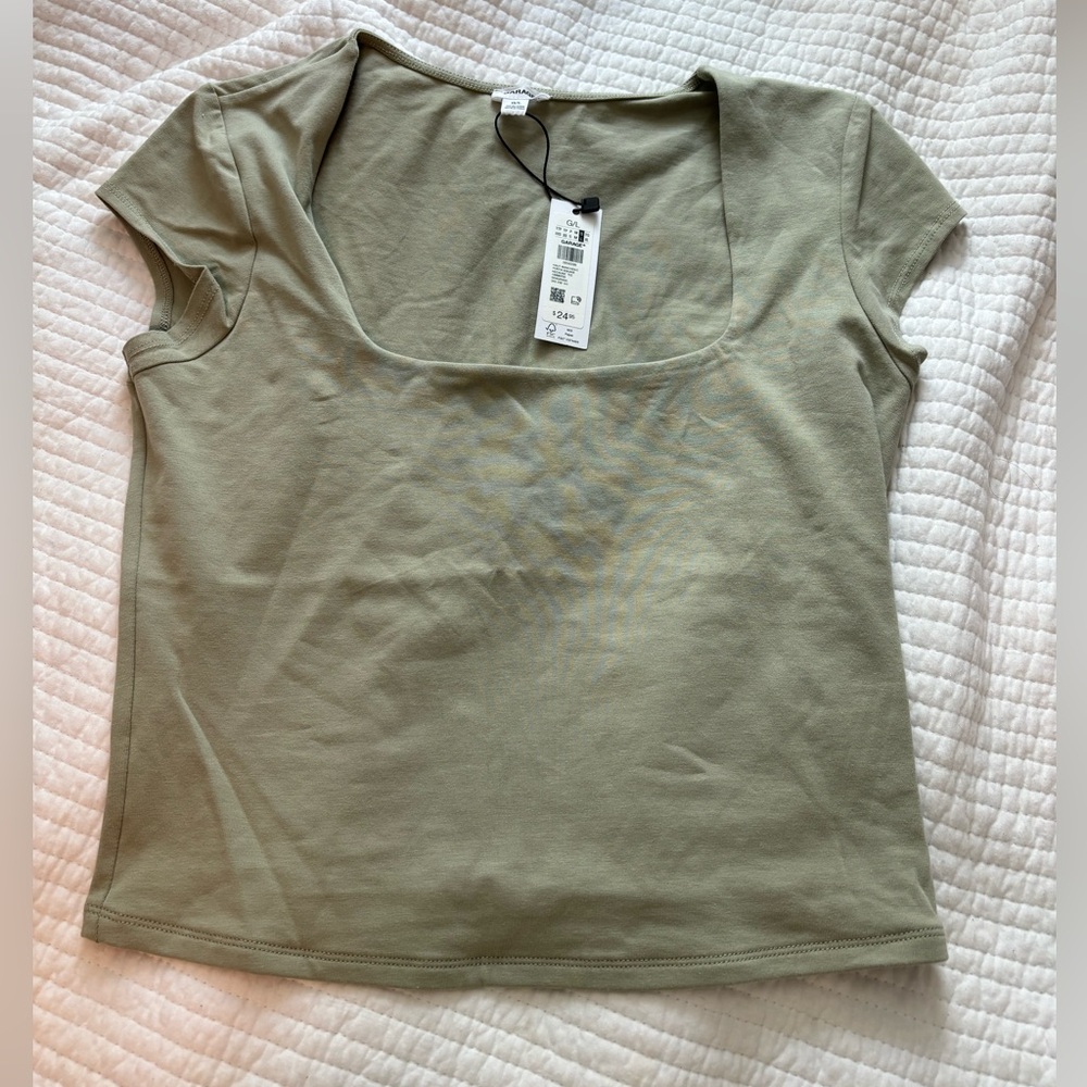 Sage green BNWT square shirt